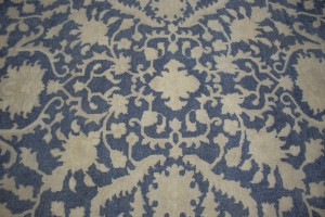 Slate Blue Floral 9X12 Oriental Rug