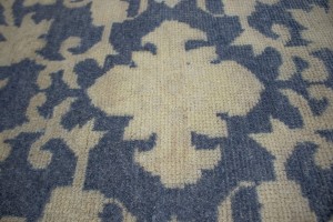 Slate Blue Floral 9X12 Oriental Rug