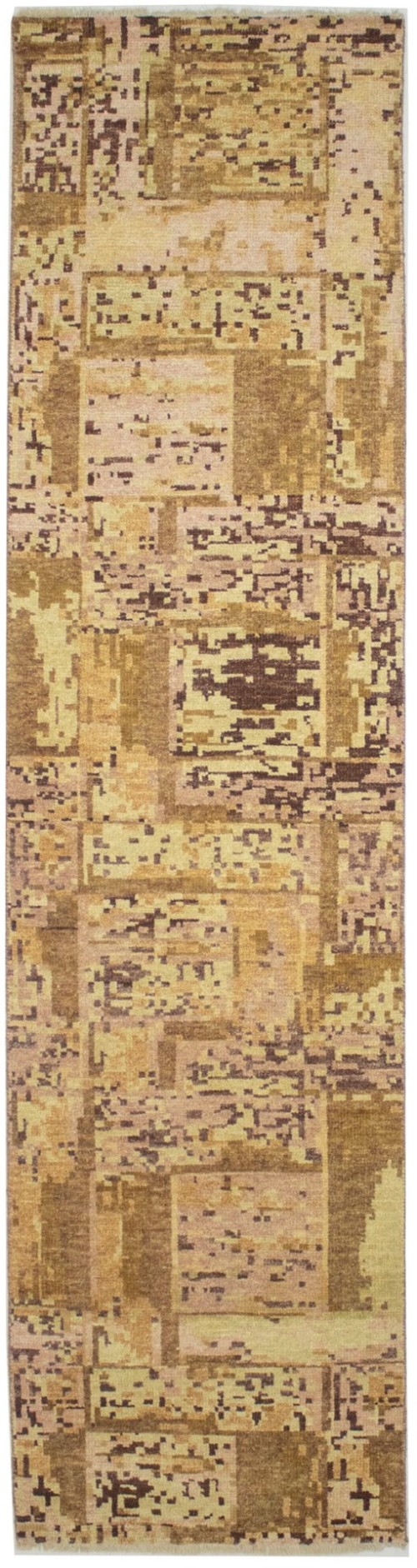 Multicolored Abstract 3X10 Oriental Modern Runner Rug