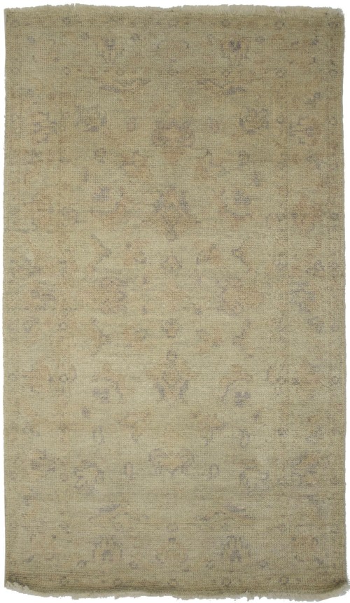 Cream Floral 3X5 Oushak Chobi Oriental Rug