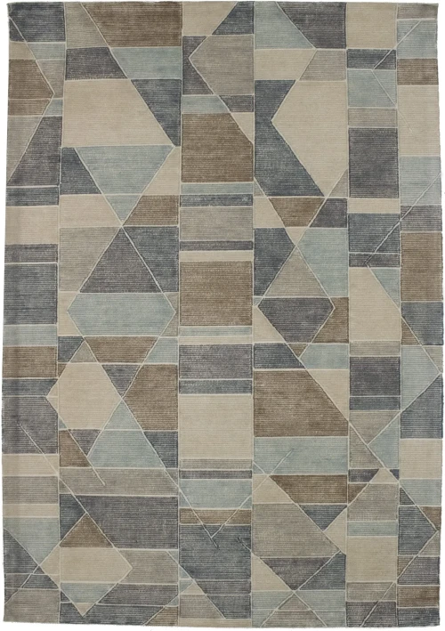 Multicolored Geometric 5X8 Modern Oriental Rug