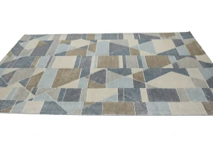 Multicolored Geometric 5X8 Modern Oriental Rug