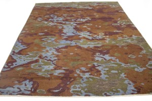 Multicolored Abstract 8X10 Oriental Modern Rug
