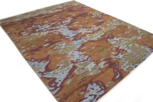 Multicolored Abstract 8X10 Oriental Modern Rug
