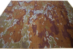 Multicolored Abstract 8X10 Oriental Modern Rug