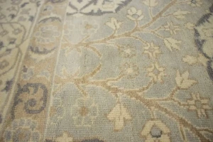 Gray Floral 8X10 Oushak Chobi Oriental Rug