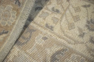 Gray Floral 8X10 Oushak Chobi Oriental Rug