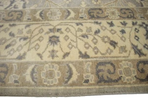 Gray Floral 8X10 Oushak Chobi Oriental Rug