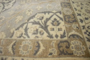 Gray Floral 8X10 Oushak Chobi Oriental Rug