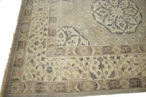 Gray Floral 8X10 Oushak Chobi Oriental Rug