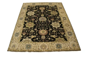 Black Floral 9X12 Osh Chobi Peshawar Oriental Rug
