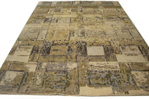 Multicolored Abstract 8X10 Oriental Modern Rug