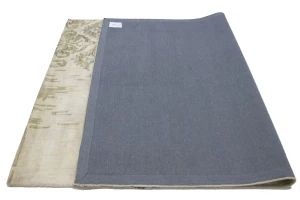 Cream Abstract Transitional 5X8 Hand-Tufted Rug