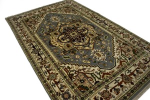 Gray Tribal Geometric 6X9 Heriz Serapi Oriental Rug