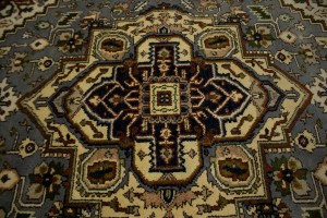 Gray Tribal Geometric 6X9 Heriz Serapi Oriental Rug