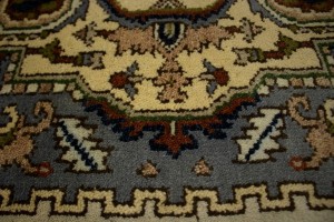 Gray Tribal Geometric 6X9 Heriz Serapi Oriental Rug