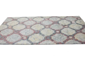 Multicolored Geometric Modern 5X8 Hand-Tufted Rug