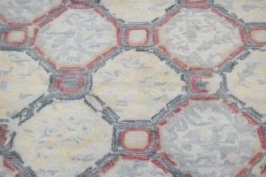 Multicolored Geometric Modern 5X8 Hand-Tufted Rug