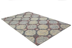 Multicolored Geometric Modern 5X8 Hand-Tufted Rug