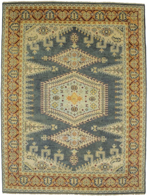 Stone Gray Tribal 9X12 Indo-Viss Oriental Rug