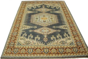 Stone Gray Tribal 9X12 Indo-Viss Oriental Rug