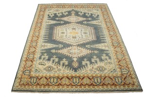 Stone Gray Tribal 9X12 Indo-Viss Oriental Rug