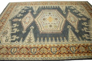 Stone Gray Tribal 9X12 Indo-Viss Oriental Rug