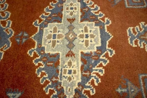Orange-red Tribal 6X9 Indo-Viss Oriental Rug