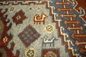 Orange-red Tribal 6X9 Indo-Viss Oriental Rug