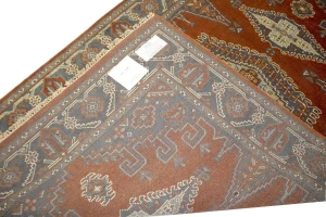 Orange-red Tribal 6X9 Indo-Viss Oriental Rug
