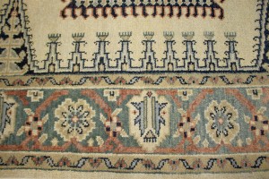 Cream Tribal 6X9 Indo-Viss Oriental Rug