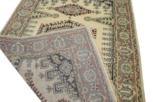 Cream Tribal 6X9 Indo-Viss Oriental Rug