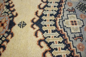 Cream Tribal 6X9 Indo-Viss Oriental Rug