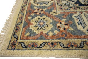 Cream Tribal 6X9 Indo-Viss Oriental Rug