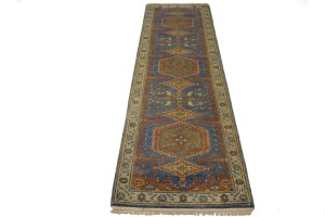 Gray Tribal 3X8 Indo-Viss Oriental Runner Rug