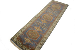Gray Tribal 3X8 Indo-Viss Oriental Runner Rug