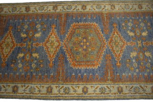 Gray Tribal 3X8 Indo-Viss Oriental Runner Rug