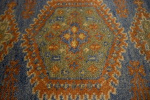 Gray Tribal 3X8 Indo-Viss Oriental Runner Rug