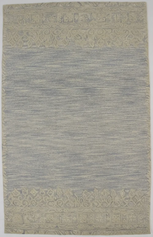 Gray & Beige Stripes 5X8 Hand-Tufted Modern Rug