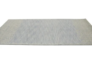 Gray & Beige Stripes 5X8 Hand-Tufted Modern Rug