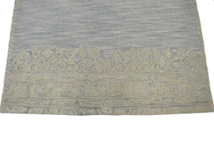 Gray & Beige Stripes 5X8 Hand-Tufted Modern Rug