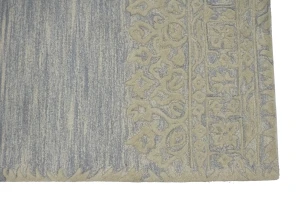 Gray & Beige Stripes 5X8 Hand-Tufted Modern Rug