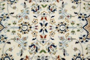 Cream Floral 2'9X12'6 Indo-Nain Oriental Runner Rug