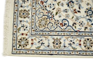 Cream Floral 2'9X12'6 Indo-Nain Oriental Runner Rug