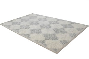 Beige & Brown Trellis 5X8 Hand-Tufted Modern Rug