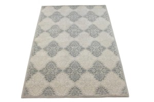 Beige & Brown Trellis 5X8 Hand-Tufted Modern Rug