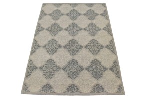 Beige & Brown Trellis 5X8 Hand-Tufted Modern Rug