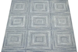Multicolored Geometric 5X8 Hand-Tufted Modern Rug