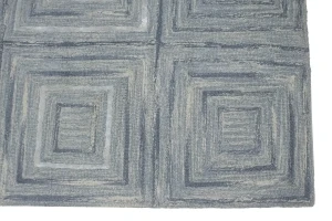 Multicolored Geometric 5X8 Hand-Tufted Modern Rug