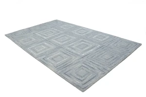 Multicolored Geometric 5X8 Hand-Tufted Modern Rug